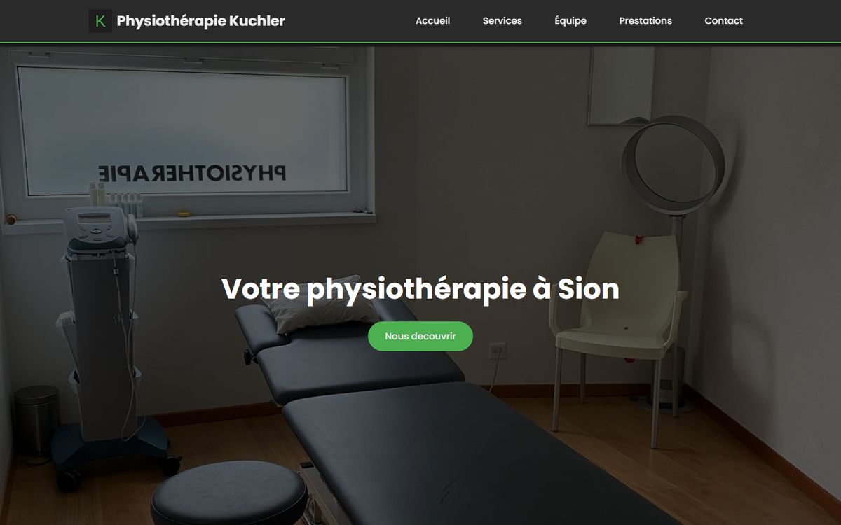 Aperçu du site Physiothérapie Kuchler